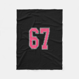 Cobertor De Velo Camisa do Jogador Número 67 Rosa e Branco Uniforme