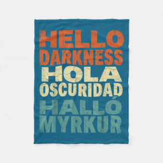 Cobertor De Velo Camisa Eclipse Solar Olá Escuridão Multilíngue