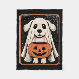 Cobertor De Velo Camisa engraçada de cachorro fantasma de Halloween