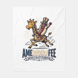 Cobertor De Velo Camisa engraçada de cachorro-quente patriótico Ame