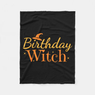 Cobertor De Velo Camisa engraçada de Halloween de bruxa de aniversá