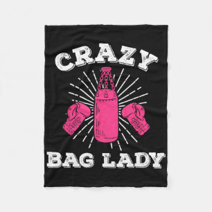 Cobertor De Velo Camisa engraçada de kickboxing para mulher Crazy G
