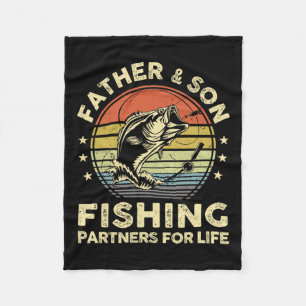 Cobertor De Velo Camisa engraçada de pesca Pai Filho Correspondênci