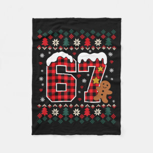 Cobertor De Velo Camisa engraçada de pijama de Natal 67 Seis Sete M