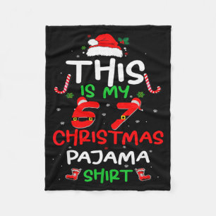 Cobertor De Velo Camisa engraçada de pijama de Natal 67 Seis Sete M