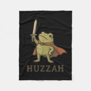 Cobertor De Velo Camisa engraçada de sapo Huzzah, camiseta vintage