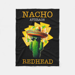 Cobertor De Velo Camisa engraçada de taco para ruivos _ cacto sombr
