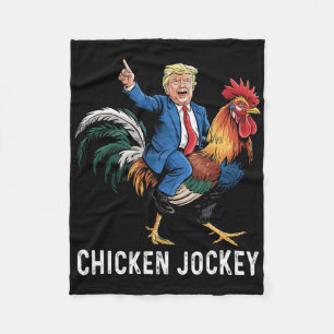 Cobertor De Velo Camisa engraçada do Jockey de Frango Trump Meme de
