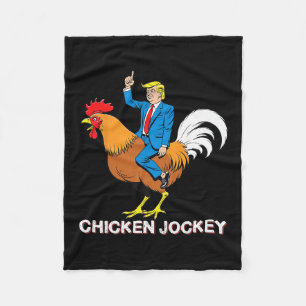 Cobertor De Velo Camisa engraçada do Jockey de Frango Trump Meme Hu