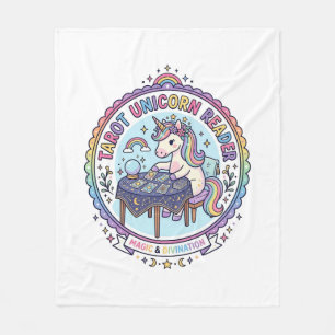 Cobertor De Velo Camisa engraçada do Leitor de Unicórnio Tarot Unic