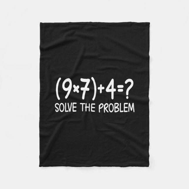 Cobertor De Velo Camisa engraçada Pemdas Elementary Math Professor  (Frente)