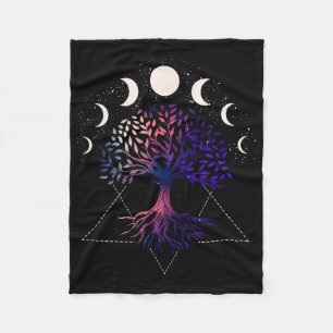 Cobertor De Velo Camisa Espiritual Árvore Da Vida Fases Da Lua Para