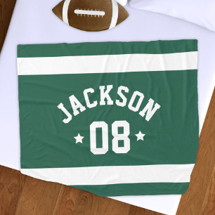 Cobertor De Velo Camisa Esportiva Verde Nome e Número