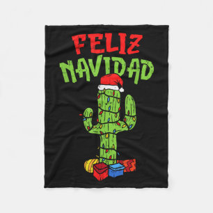 Cobertor De Velo Camisa Feliz Navidad Cacto de Natal Mexicano Natal