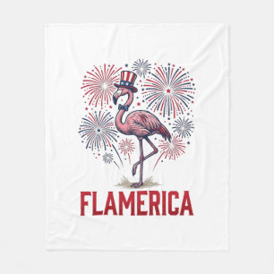 Cobertor De Velo Camisa Flamerica Flamingo Patriótica Vintage Desig