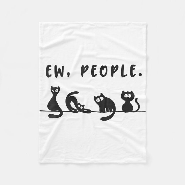 Cobertor De Velo Camisa-gato-preto, mulheres engraçadas, novo gato- (Frente)