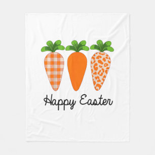 Cobertor De Velo Camisa Happy Easter Cenoura Fofo Páscoa