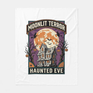 Cobertor De Velo Camisa Lua Assombrada Gravura Vintage Halloween Gr