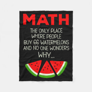 Cobertor De Velo Camisa Matemática Cálculo de Melancia Piada Profes