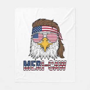 Cobertor De Velo Camisa Meri-Caw Águia Patriótica Gravura Vintage_1