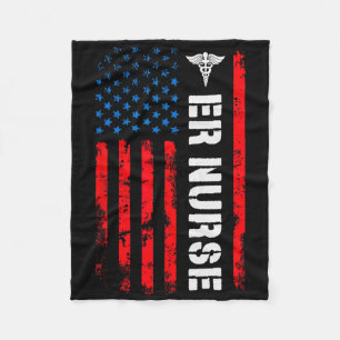 Cobertor De Velo Camisa Patriótica de Enfermeira ER Bandeira Americ