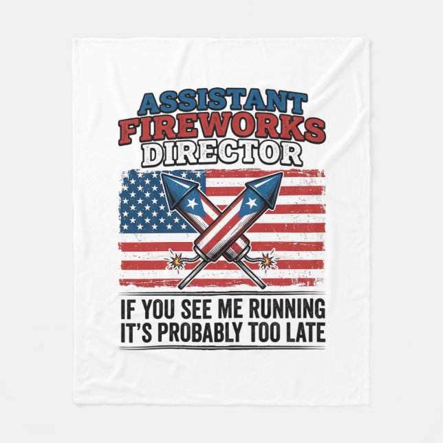 Cobertor De Velo Camisa Patriótica Engraçada de Diretor Assistente  (Frente)