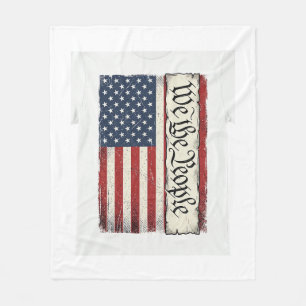 Cobertor De Velo Camisa Patriótica Vintage We the People Flag Desig