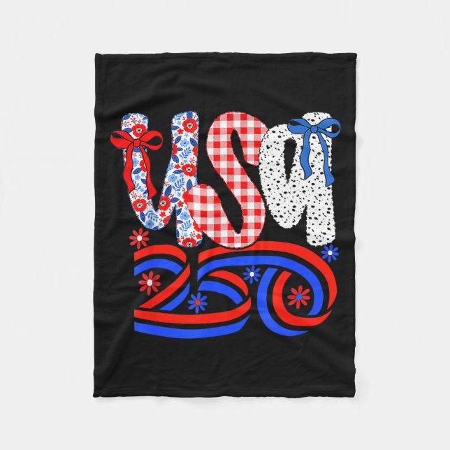 Cobertor De Velo Camisa Retro Americana Coquette Bow 250 Flag, 4 de (Frente)