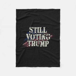 Cobertor De Velo Camisa Retro da Bandeira dos EUA Trump - Votando e