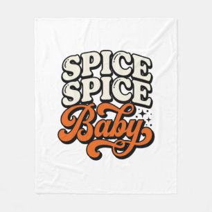 Cobertor De Velo Camisa Spice Spice Baby Tipografia Vintage Retro D