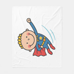 Cobertor De Velo Camisa-T de Crianças Voadoras Super-Herói Caricatu