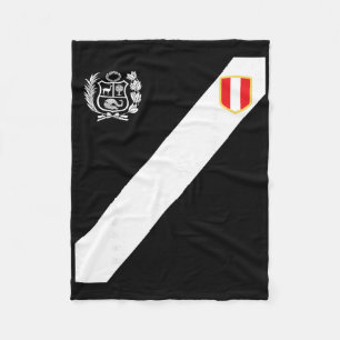 Cobertor De Velo Camisa Vermelha do Peru Bandeira Peruana Escudo Re