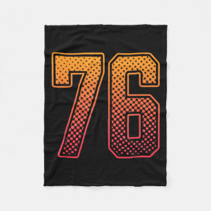 Cobertor De Velo Camisa Vermelha Laranja Esportiva Número 76 Unifor