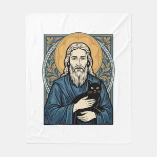 Cobertor De Velo Camisa Vetorial de Design de Retrato de Gato Sagra