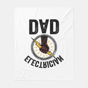 Cobertor De Velo Camisa Vetorial de Gravura Vintage Pai Eletricista