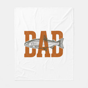 Cobertor De Velo Camisa Vetorial de Pesca do Papai Vintage Design_1