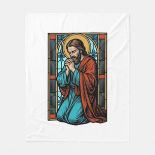 Cobertor De Velo Camisa Vetorial Figura Religiosa Orando Vintage De