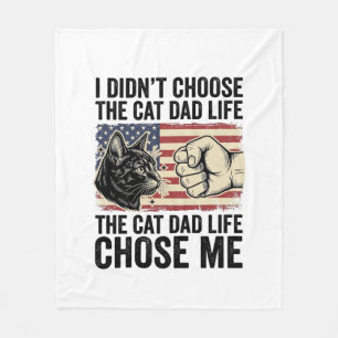 Cobertor De Velo Camisa Vetorial Patriótica Vintage Cat Dad Life