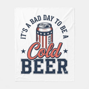 Cobertor De Velo Camisa Vetorial Vintage de Cerveja Fria Patriótica