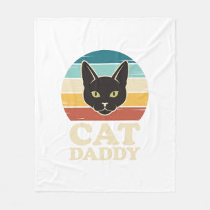 Cobertor De Velo Camisa Vintage Cat Daddy Black Cat Retro Sunset De