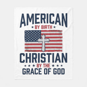 Cobertor De Velo Camisa Vintage com Cruz da Bandeira Cristã America