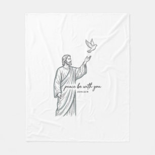 Cobertor De Velo Camisa Vintage Cristã Pombo Paz Seja Com Você