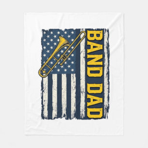 Cobertor De Velo Camisa Vintage da Bandeira Americana do Trombone d