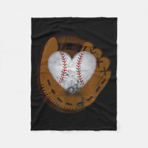 Cobertor De Velo Camisa Vintage de Beisebol Coração Dia dos Namorad