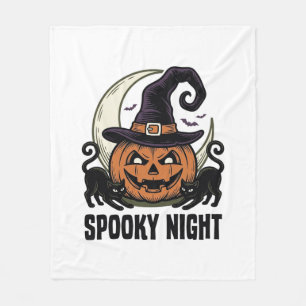Cobertor De Velo Camisa Vintage de Gato de Abóbora de Halloween_1