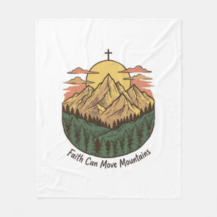 Cobertor De Velo Camisa Vintage de Montanha Fé Pode Mover Montanhas