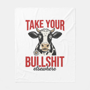 Cobertor De Velo Camisa Vintage Engraçada Vaca em Outro Lugar_