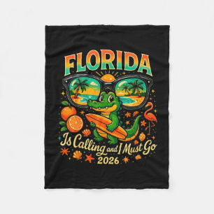 Cobertor De Velo Camisa vintage florida gator surfando praia retrô
