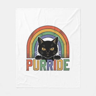 Cobertor De Velo Camisa Vintage Purride Gato Preto Arco-íris Design