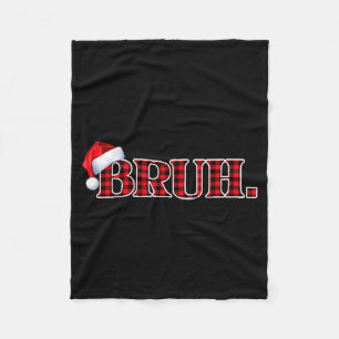 Cobertor De Velo Camisa Xmas Plaid Natal Engraçado Bruh Adolescente